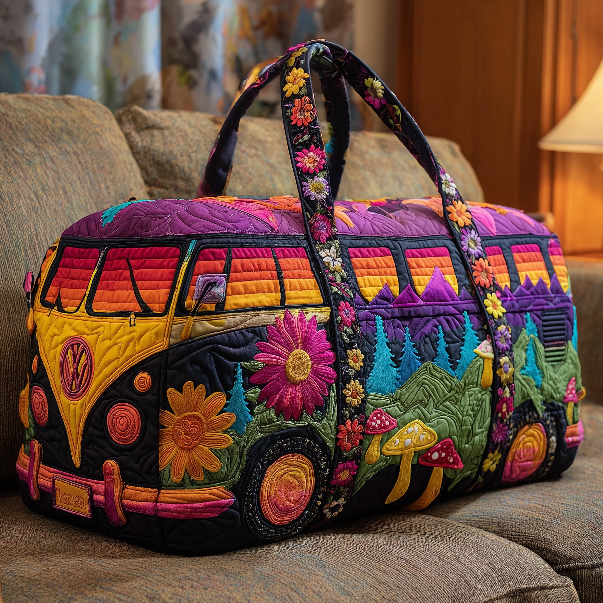 Hippie Van Quilted Duffle Bag GFTOMA4710 – Patchique Store