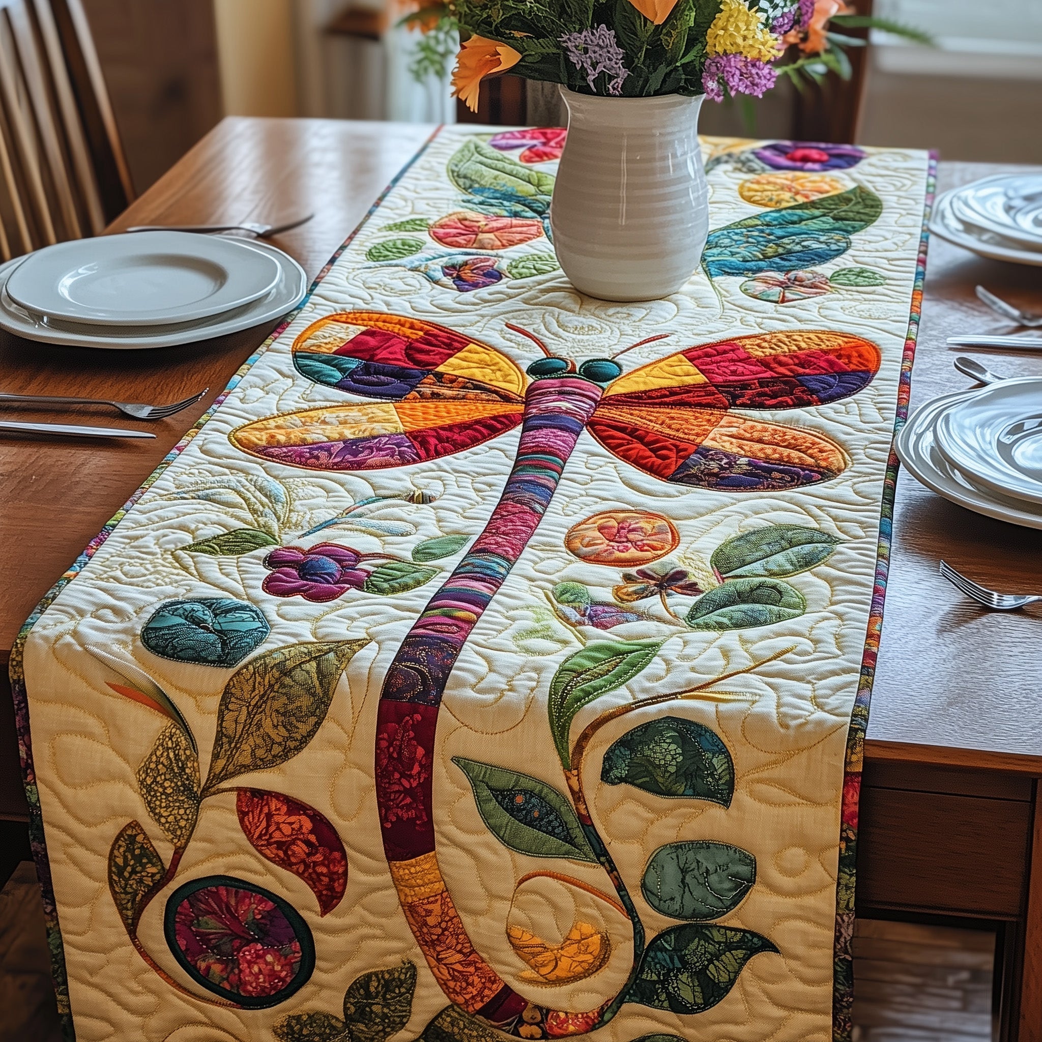 Dragonfly Quilted Table Runner GFTONL2764 – Patchique Store