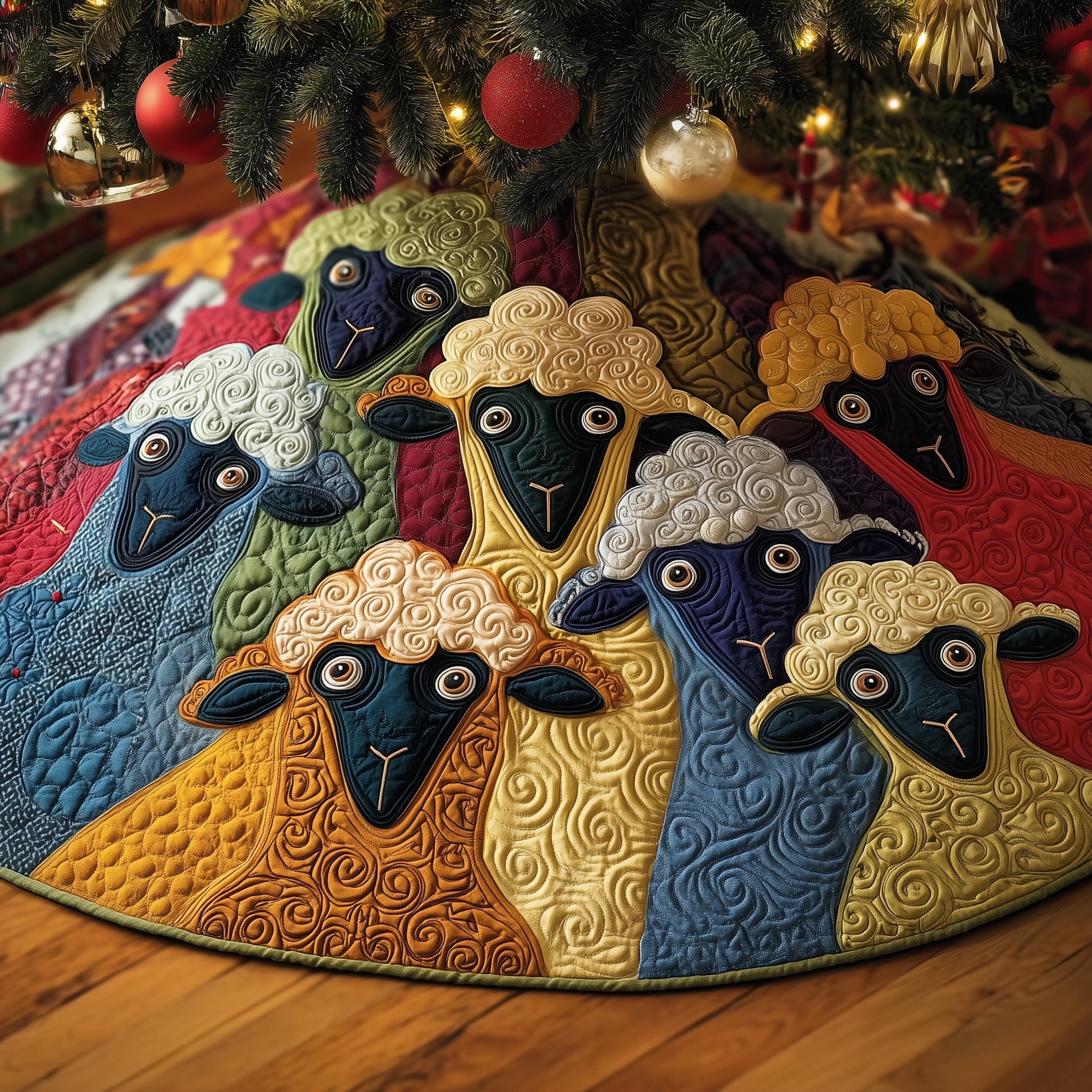 Sheep Heaven Quilted Tree Skirt GFTONL6913 – Patchique Store