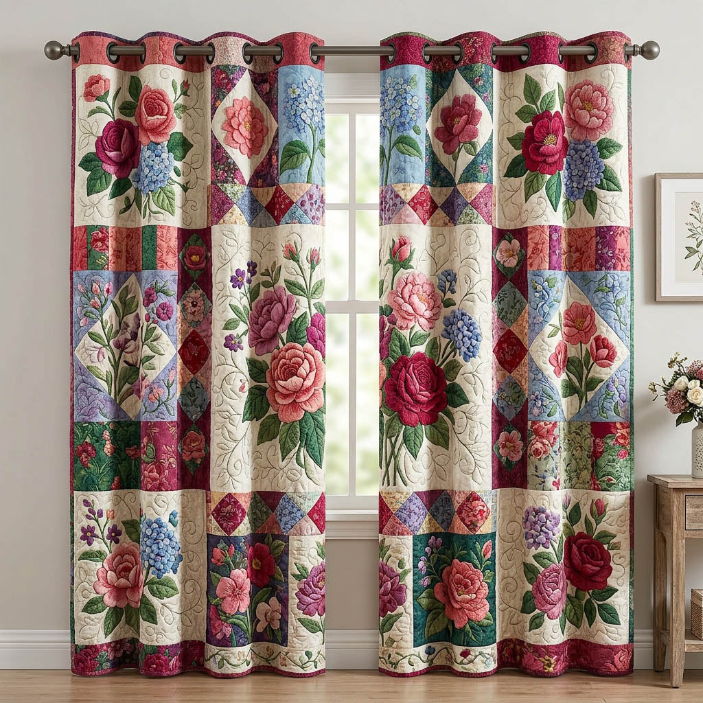 Flower Garden Quilted Curtains GFTONMU1707