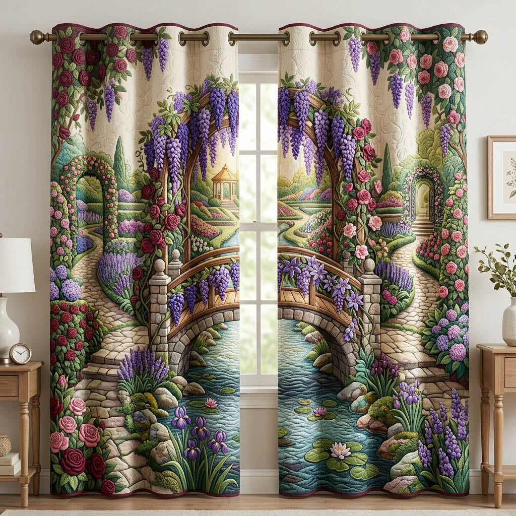 Flower Garden Quilted Curtains GFTONMU1708