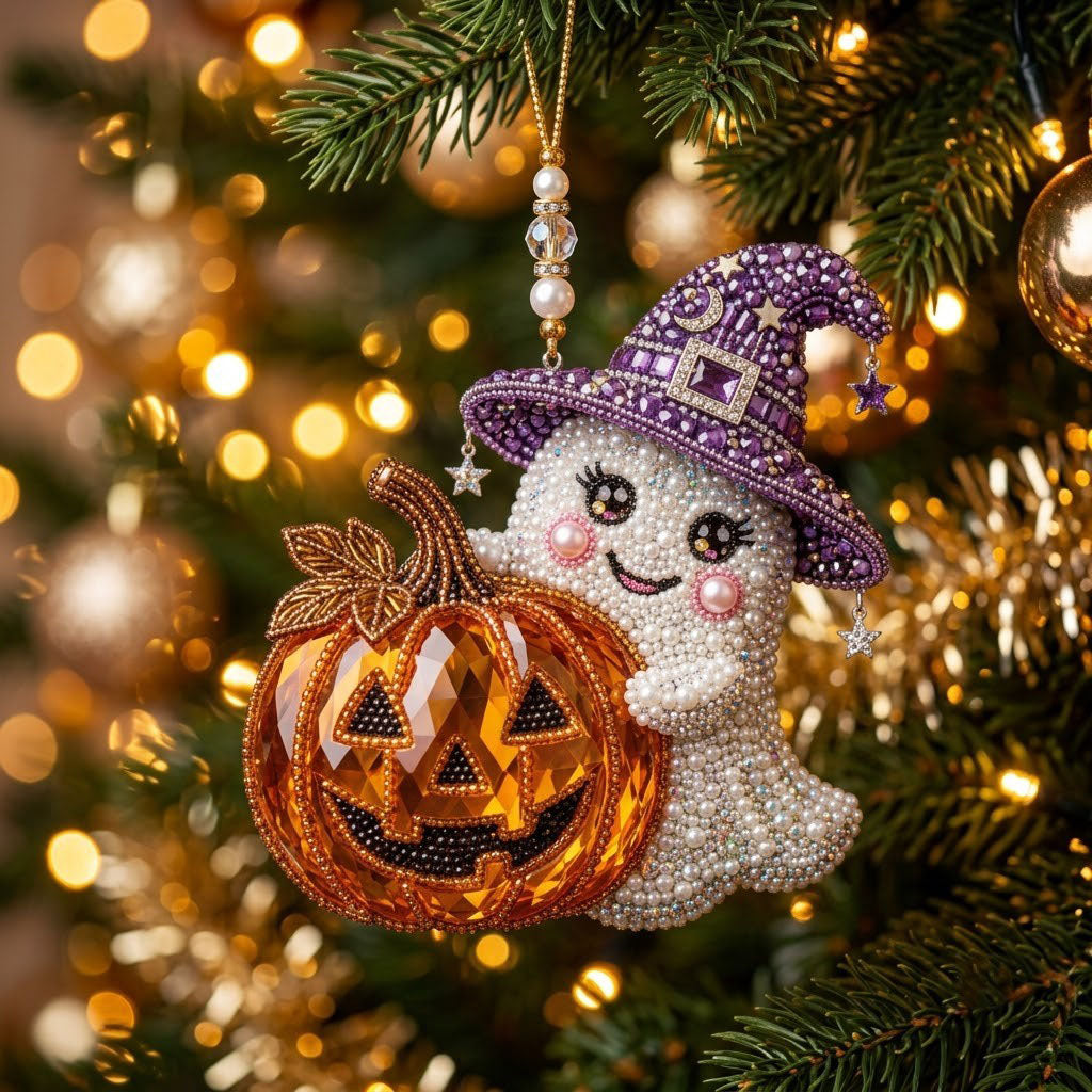 Halloween Ghost Christmas Mica Ornament GFTONMU2341