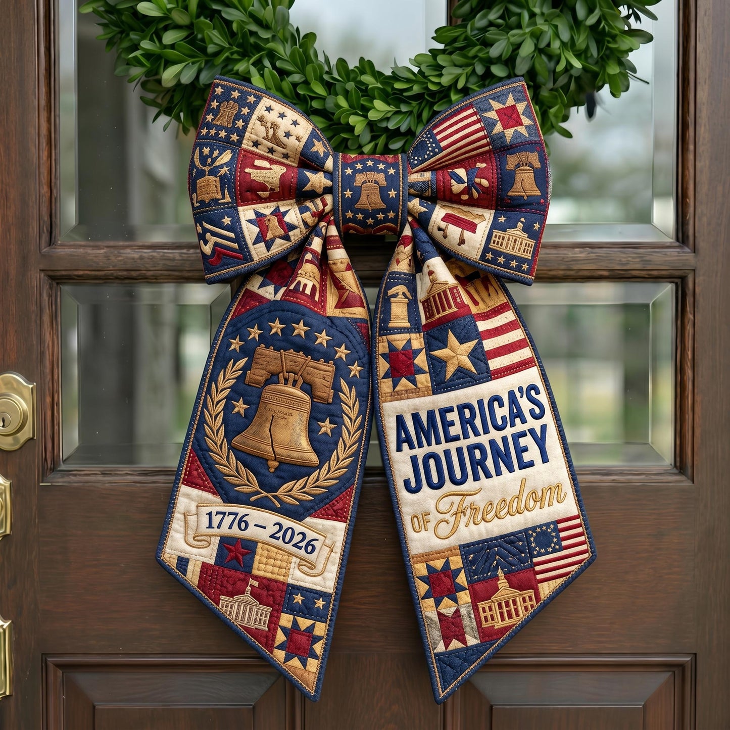 American Pride Quilted Wreath Sash GFTONMU658