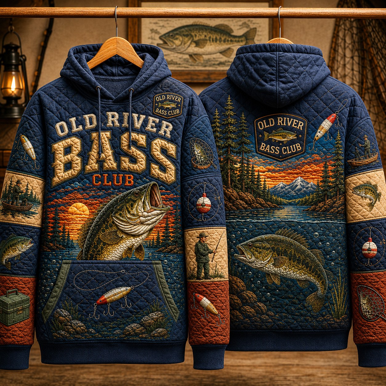 Rustic Fishing Lodge Hoodie GFTONPT621