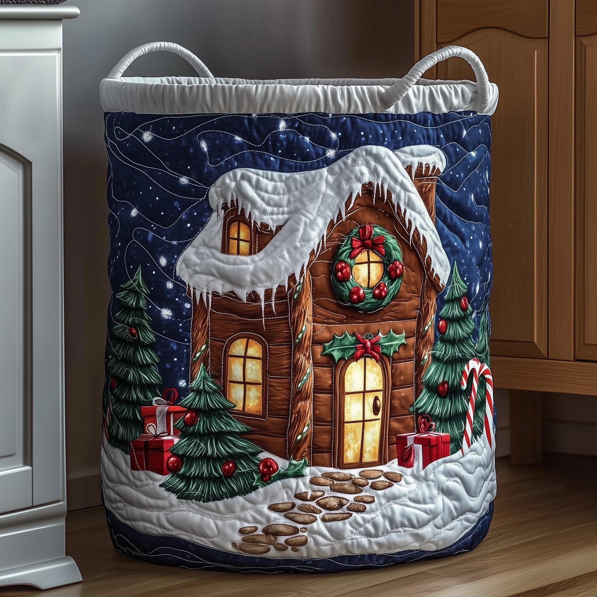 Ginger Nap Quilted Laundry Basket NCU0PVL697