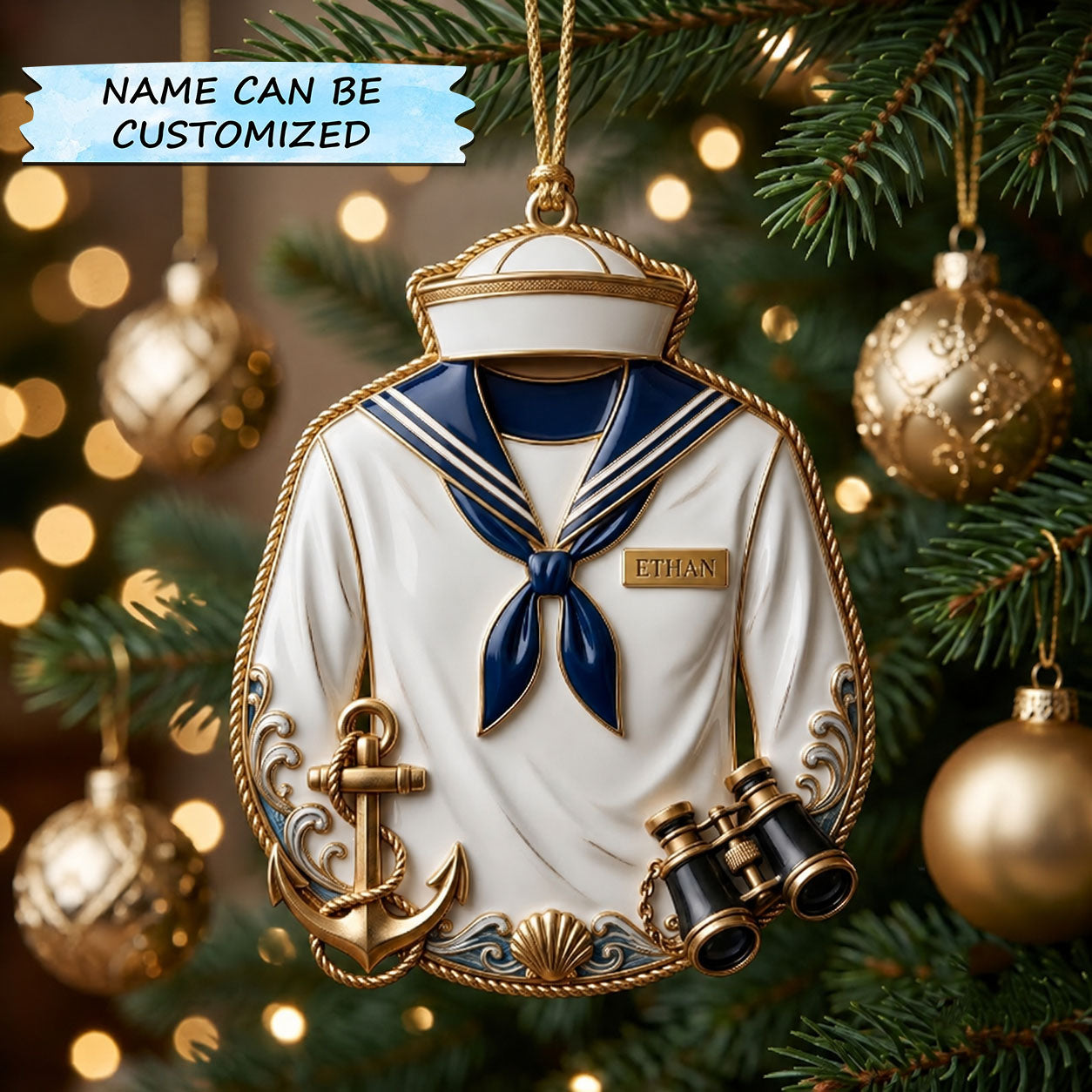 Sailor Uniform Christmas Mica Ornament QTCUZ GFTOPND2096