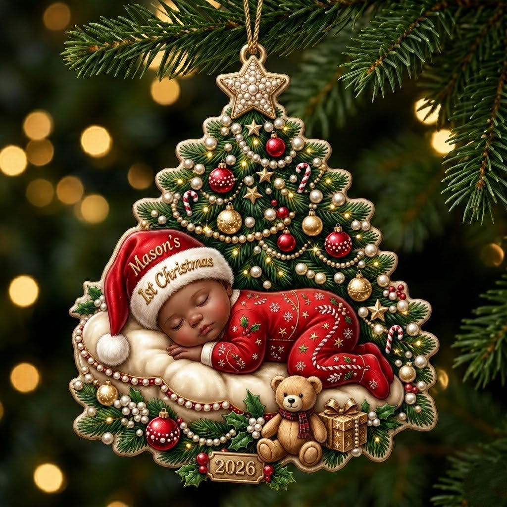 Baby 1st Christmas Christmas Mica Ornament QTCUZ GFTOPND2107