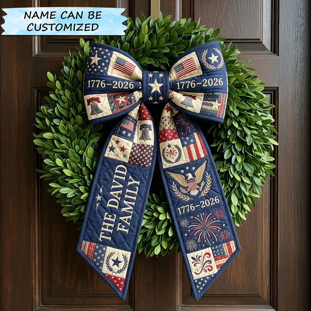 Patriotic 250th Anniversary Quilted Wreath Sash QTCUZ GFTOPND555