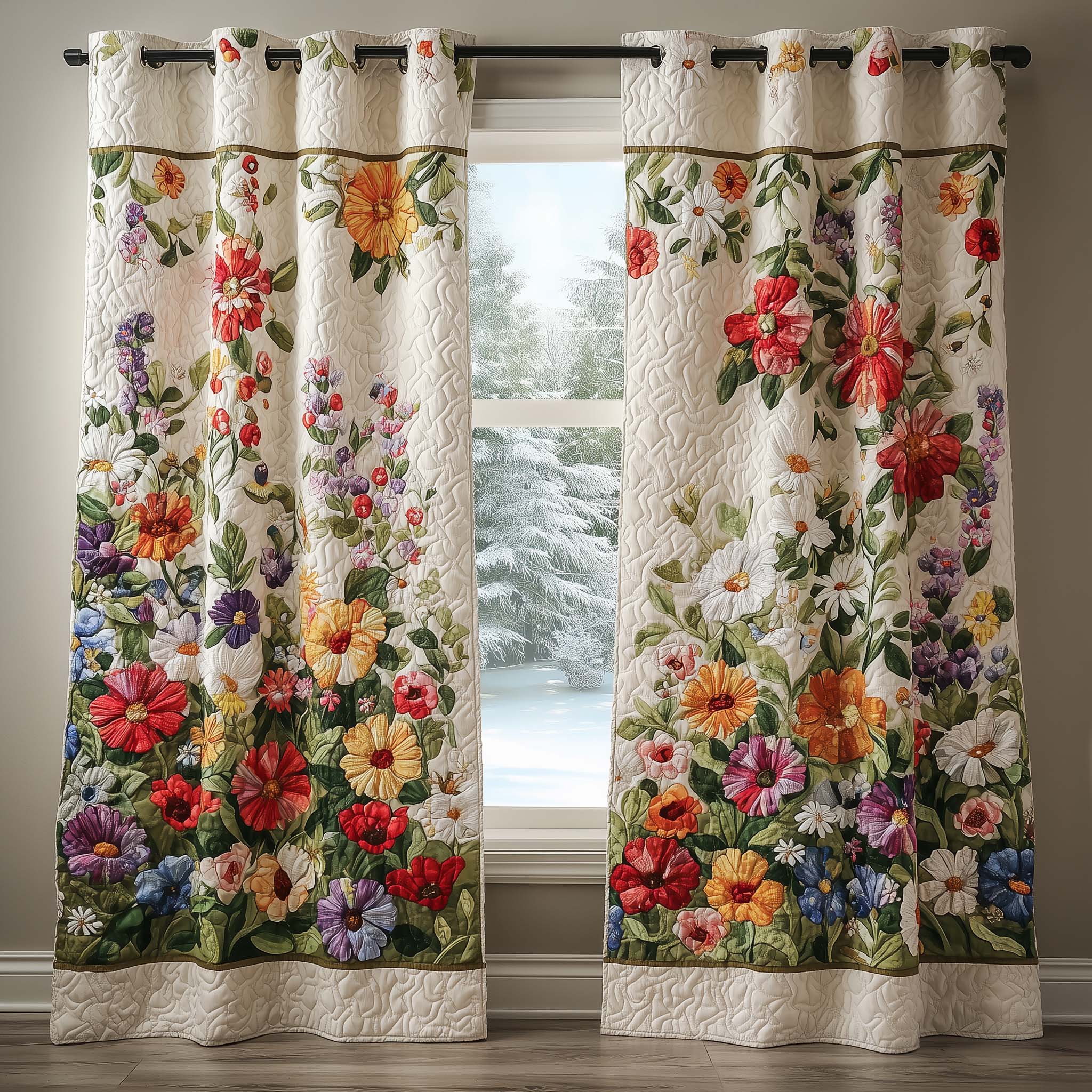 Timber Ridge Quilted Curtains NCU0DDK2089
