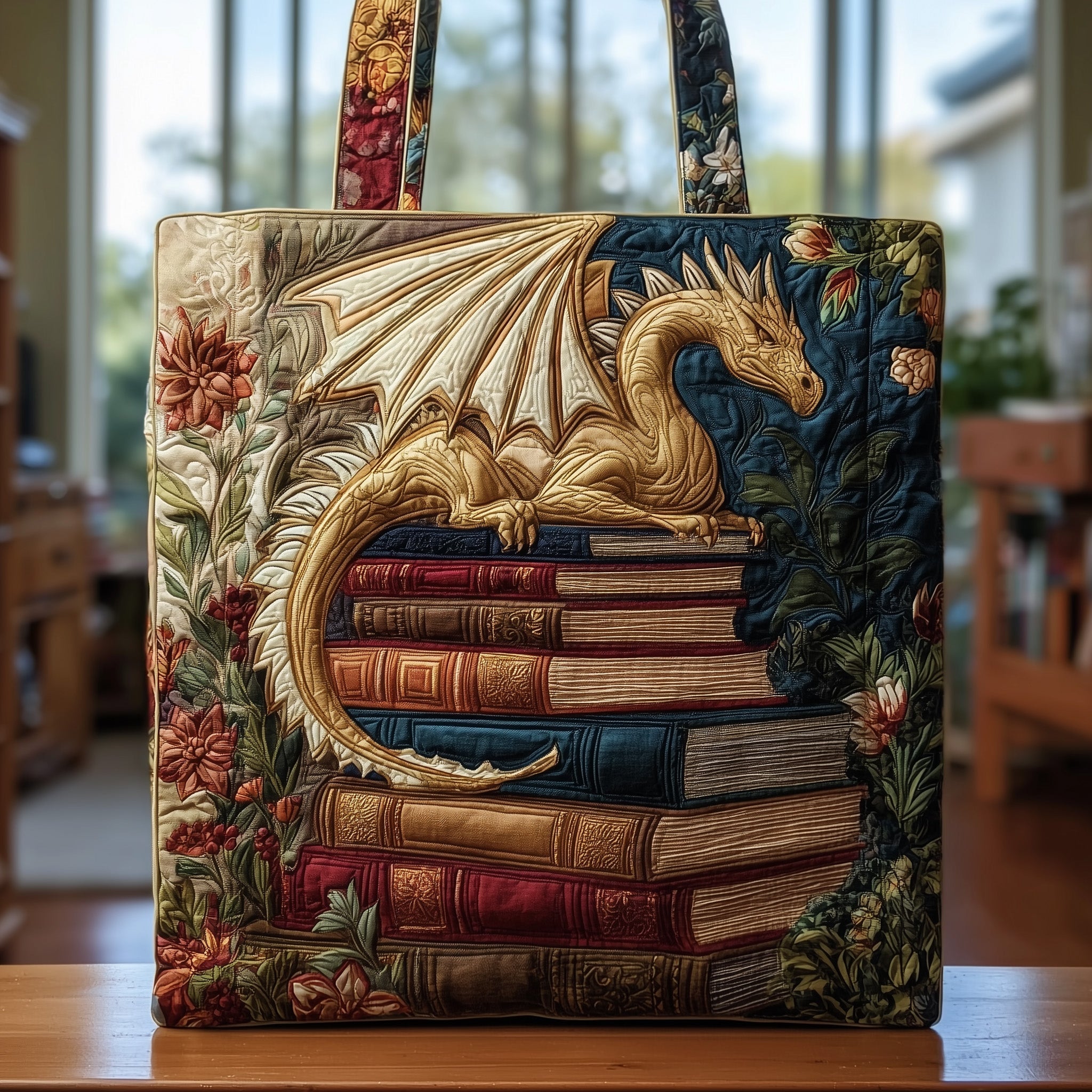 Sleeping Dragon Quilted Tote Bag GFTONL5776