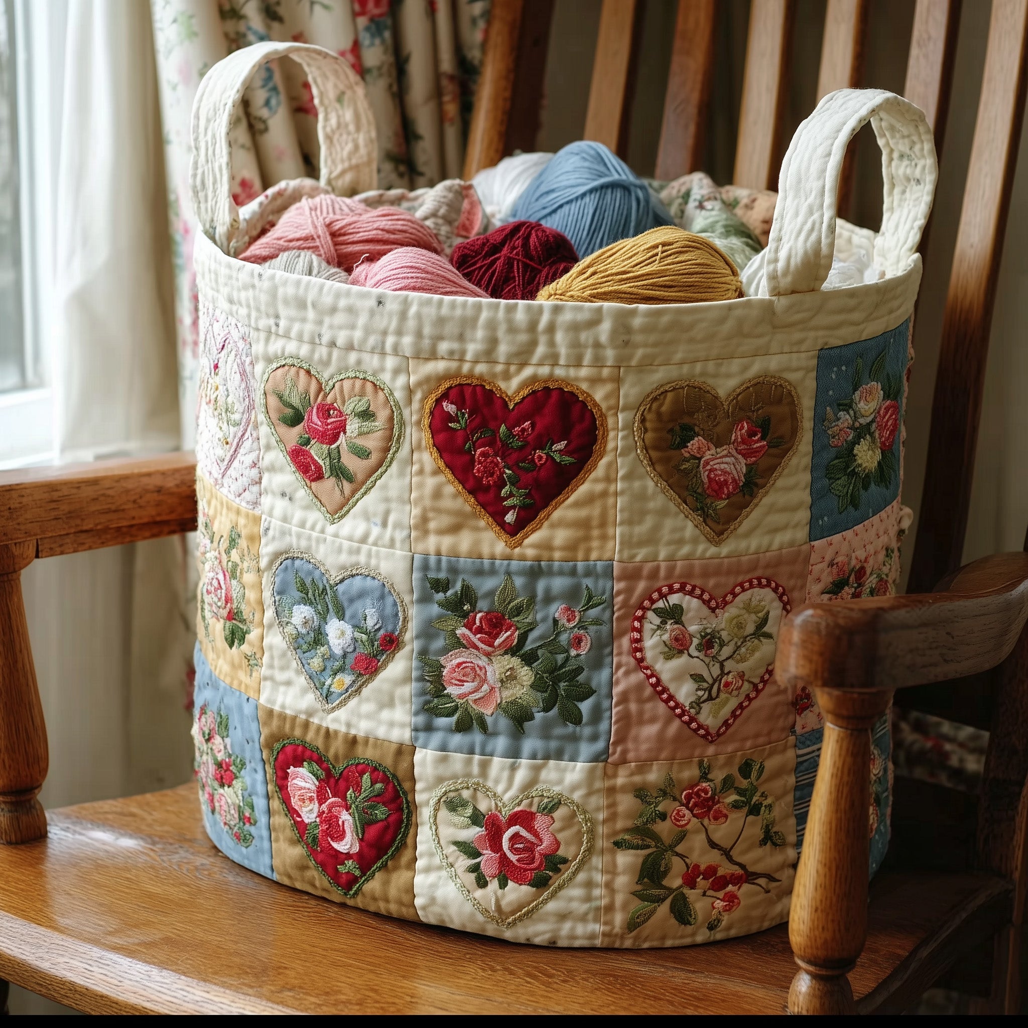 Petal and Purr Quilted Laundry Basket NCU0PTT2096