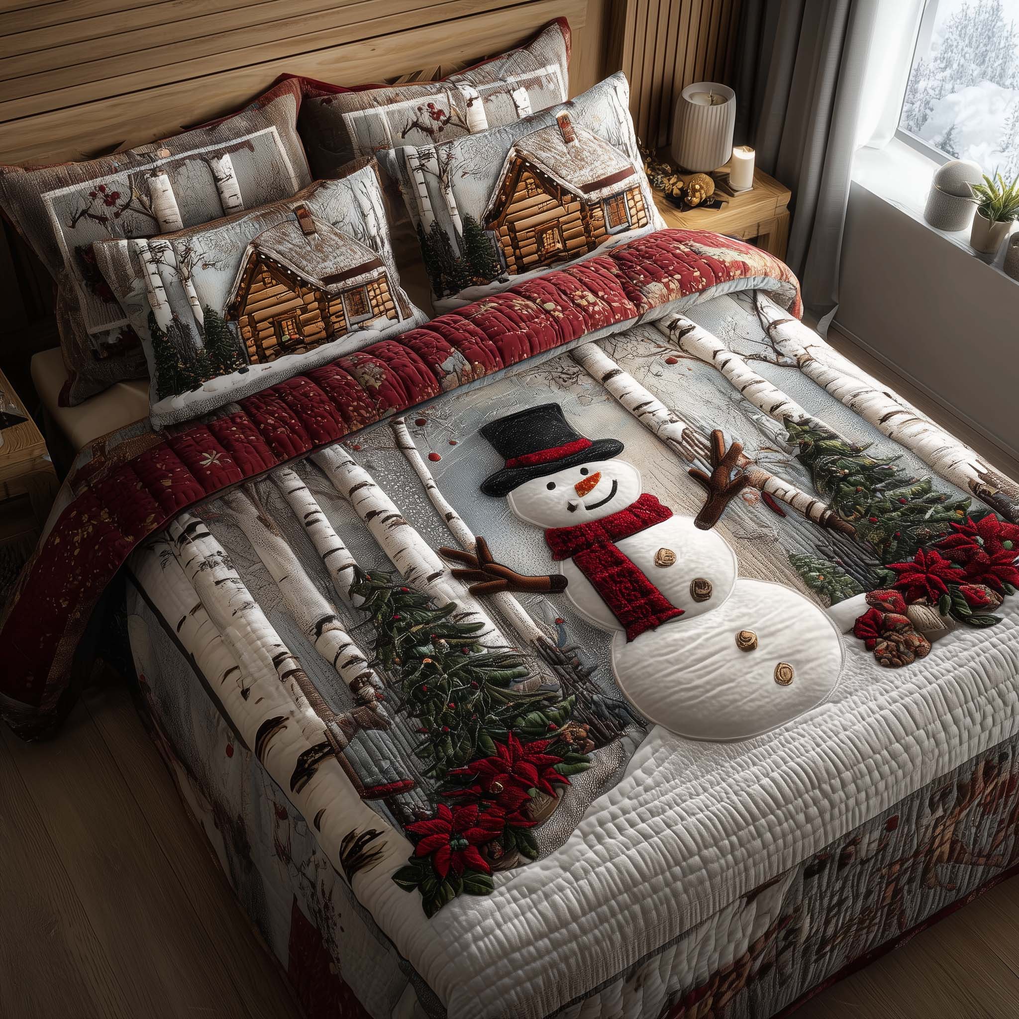 Yuletide Petals Quilted Door Cover GFTOTP14581 main image 1