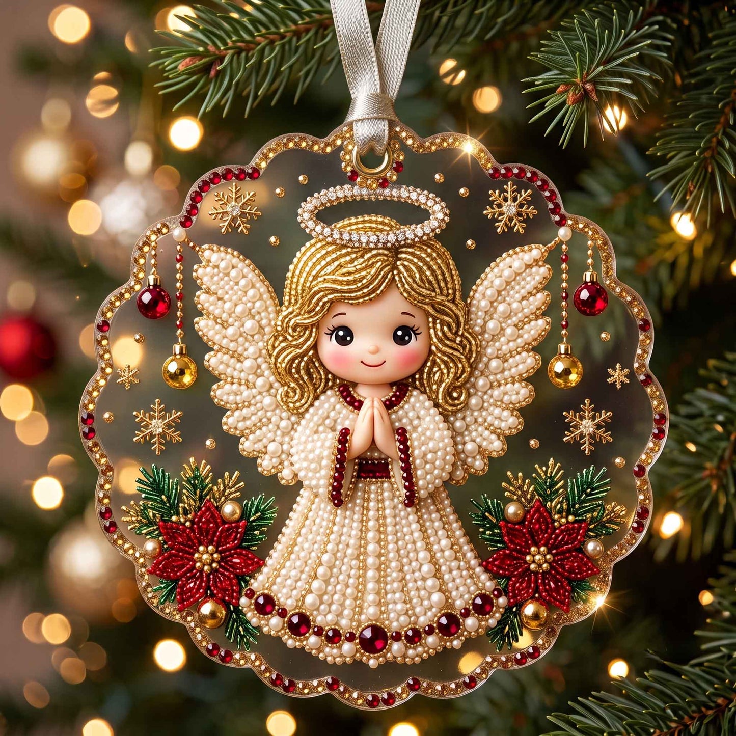 Winter Sparkle Christmas Mica Ornament GFTOTP20900