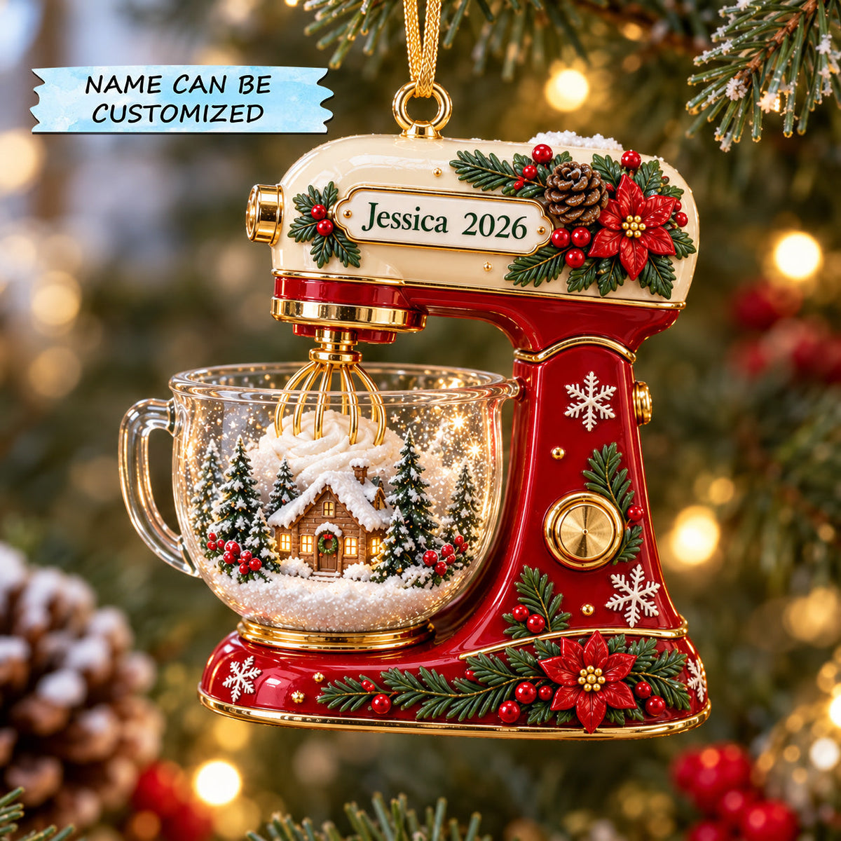 Personalized Stand Mixer Christmas Mica Ornament QTCUZ GFTOTP22128