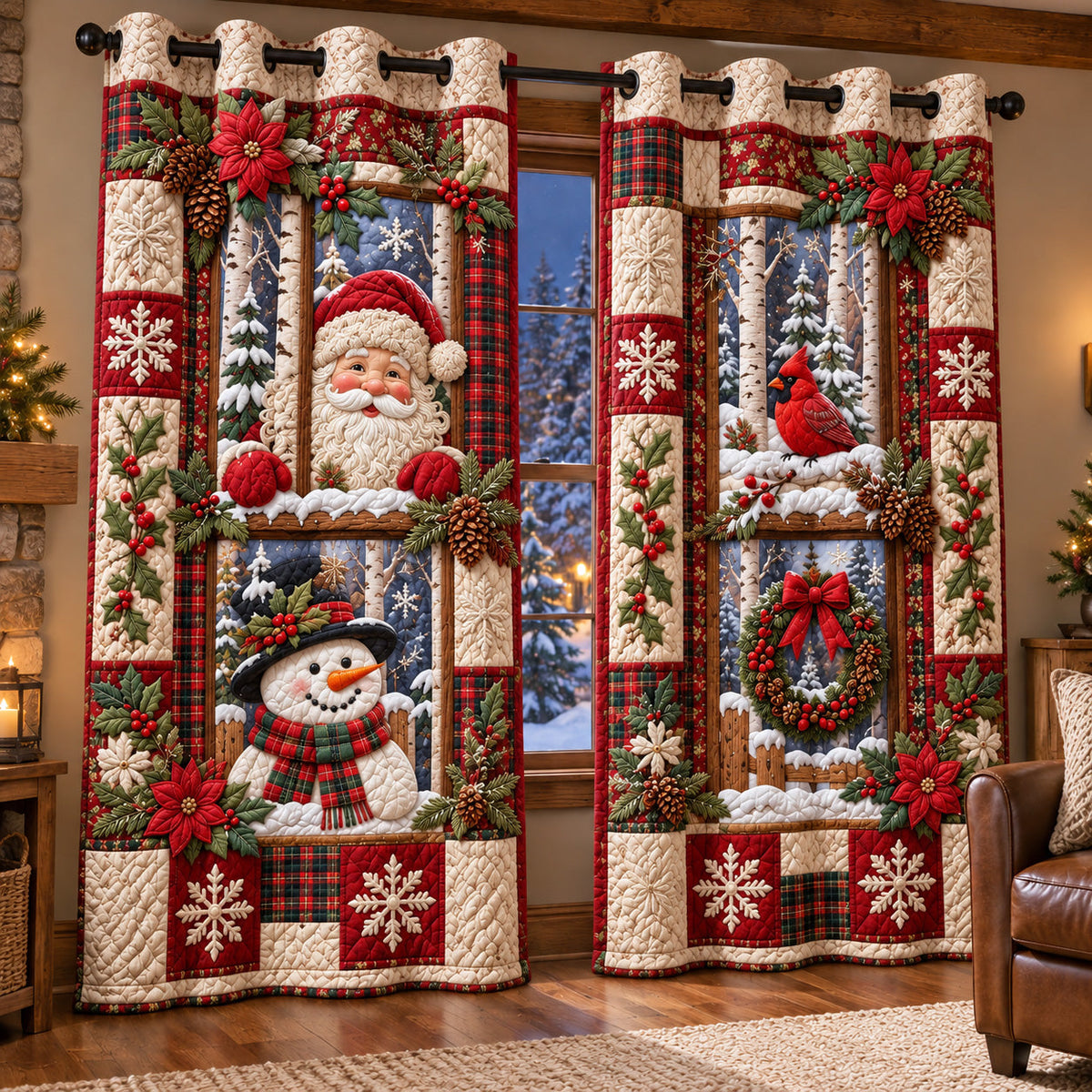Jolly Window Quilted Curtains GFTOTP22293