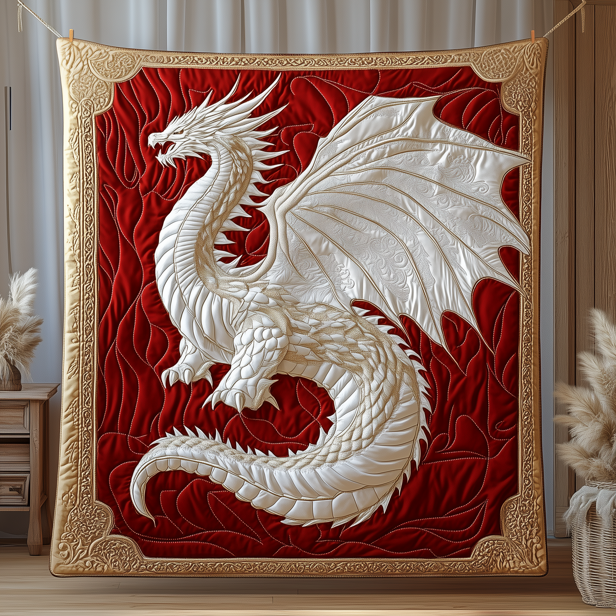 Majestic Dragon Quilted Blanket GFTOTP2407 – Patchique Store