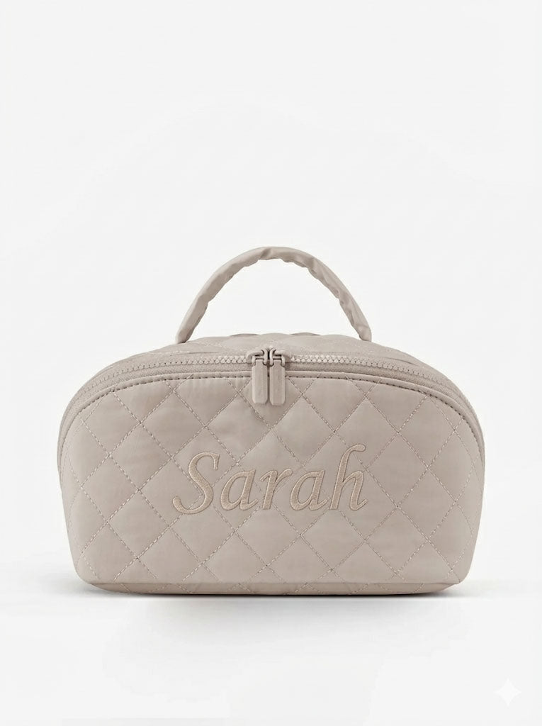 Quilted Travel Makup Bag