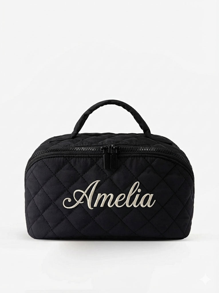 Quilted Travel Makup Bag