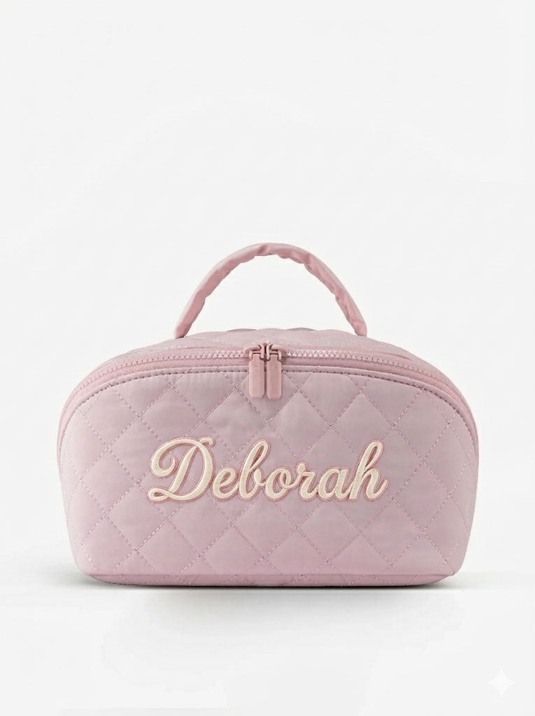 Quilted Travel Makup Bag