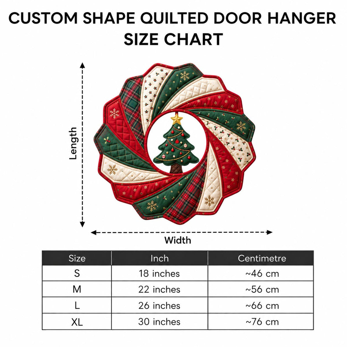 Hanukkah Light Kaleidoscope Custom Shape Quilted Door Hanger GFTONPT996