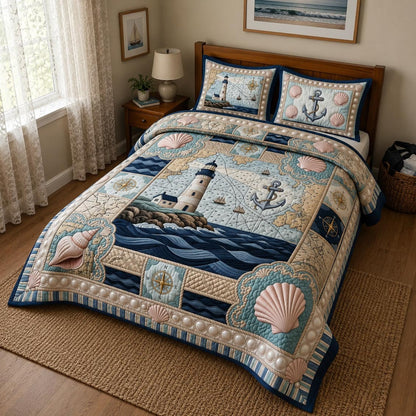 Sea Escape 3-Piece Quilted Bedding Set GFTOMA11419