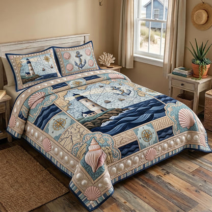 Sea Escape 3-Piece Quilted Bedding Set GFTOMA11419