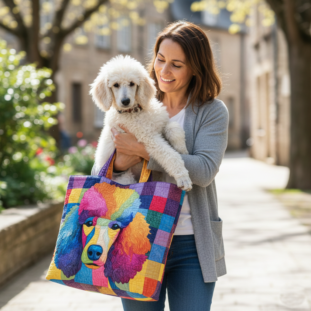 Poodle Quilted Tote Bag GFTOTG79