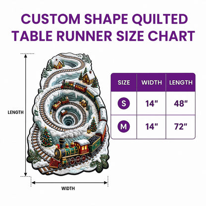 Merry Christmas Custom Shape Quilted Table Runner GFTONMU2715