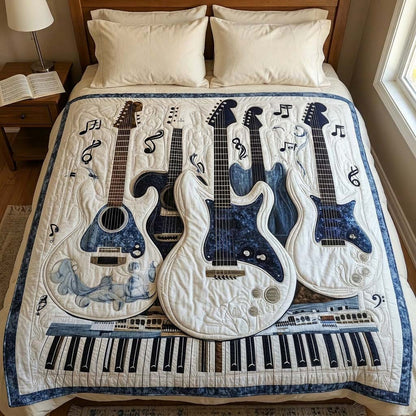 Elegant Guitar Quilted Blanket GFTOQA2281