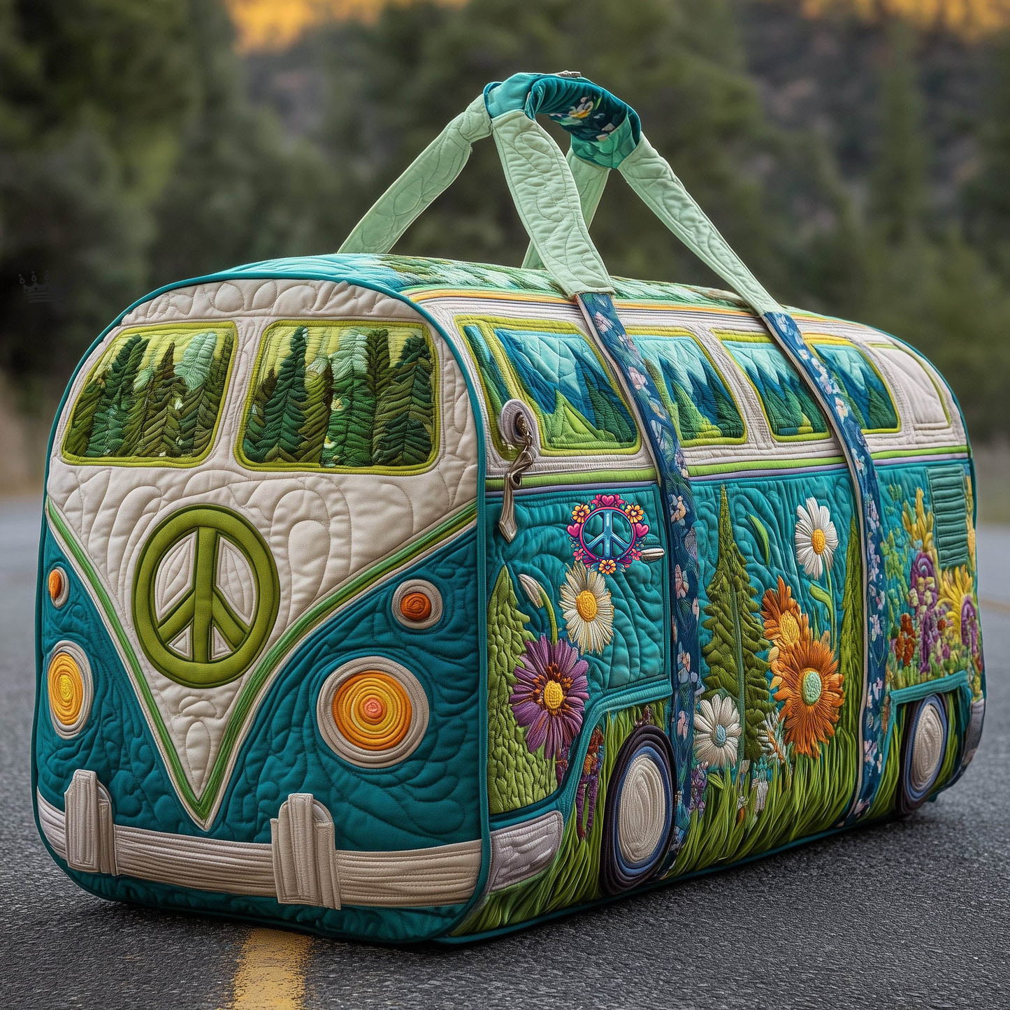Hippie Van Quilt Duffle Bag GFTOHD9414