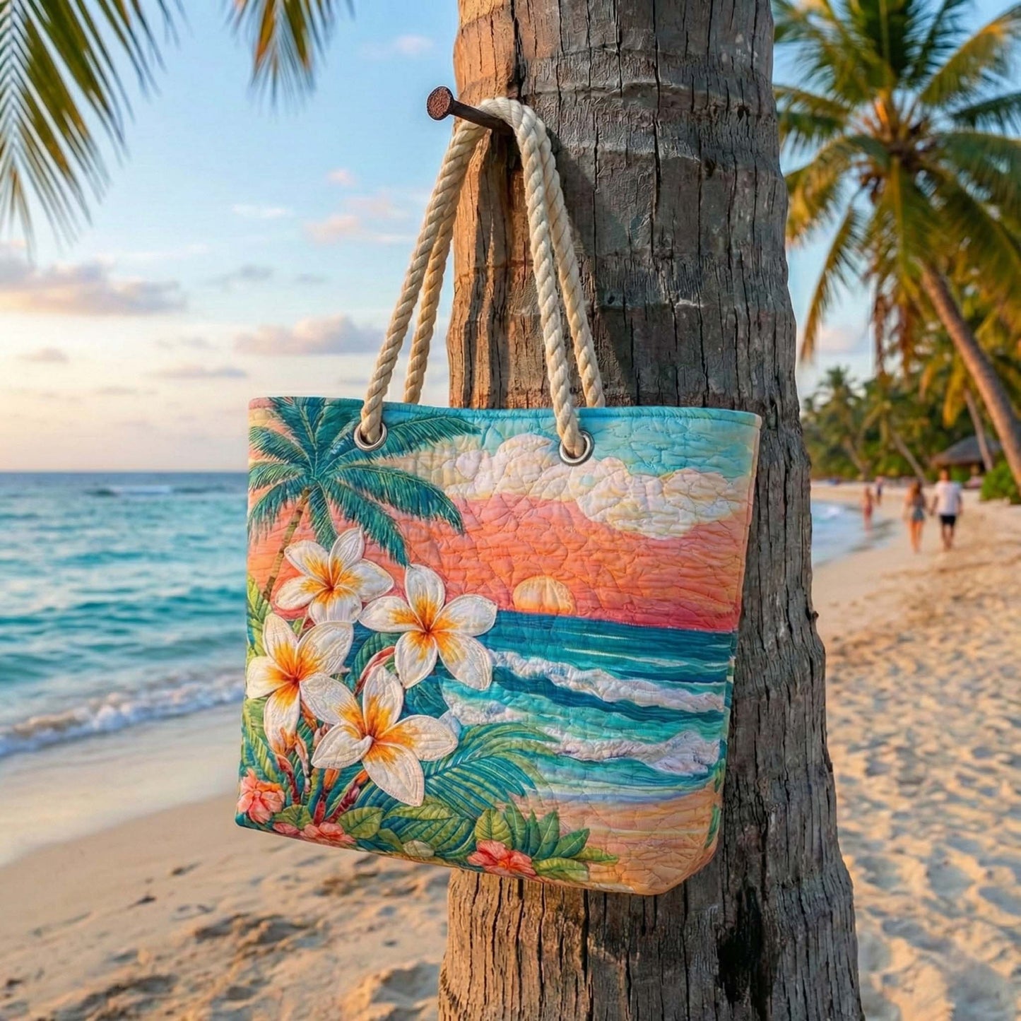 Tropical Vibe Quilted Beach Bag GFTOQA1523