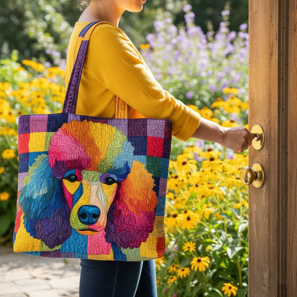 Poodle Quilted Tote Bag GFTOTG79