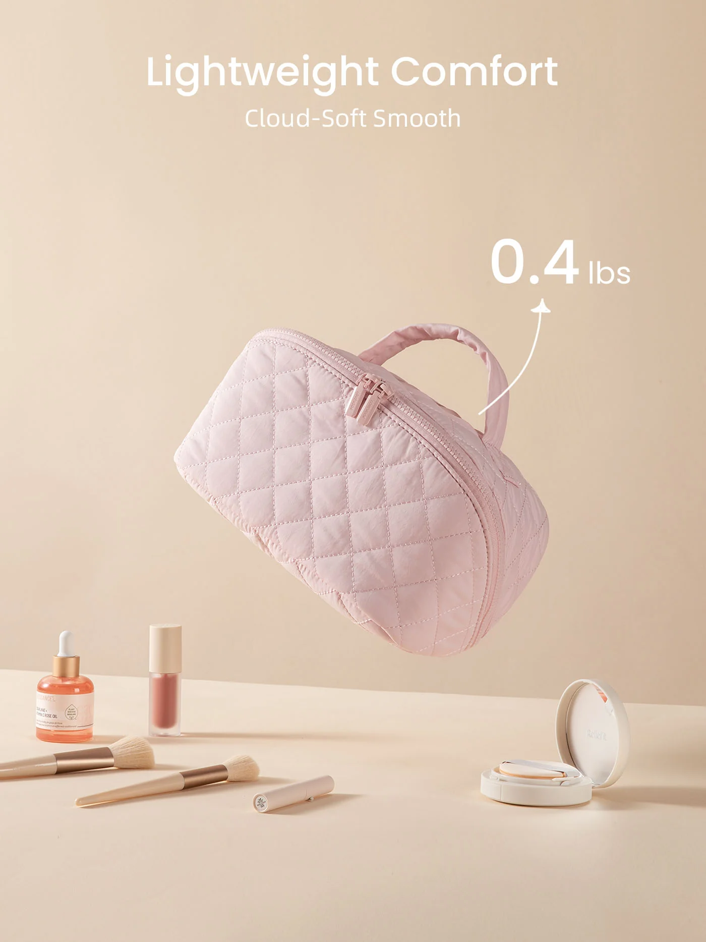 Quilted Travel Makup Bag
