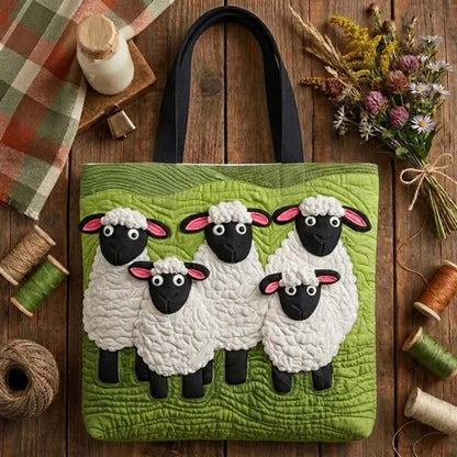 Sheep Serenity Quilted Tote Bag GFTOHD8063