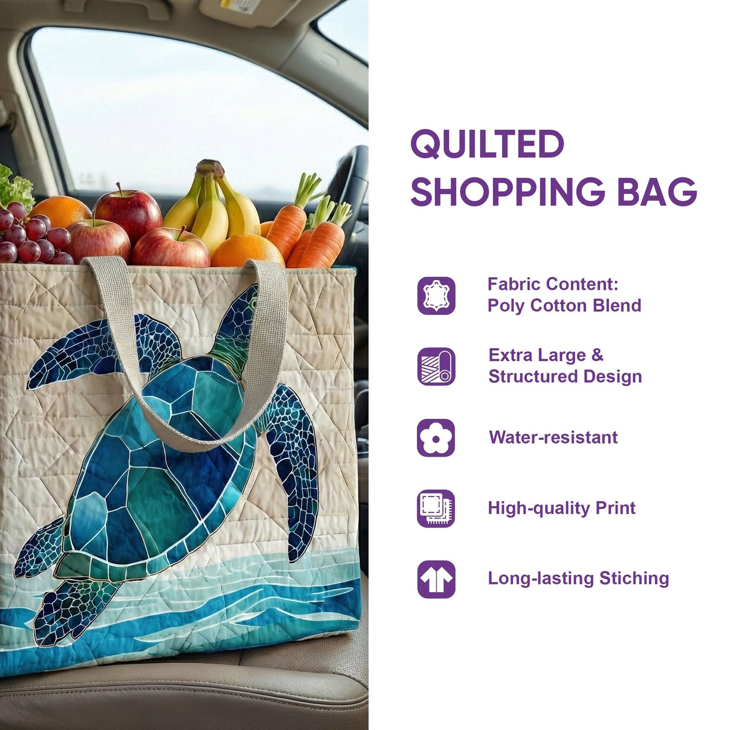 Shoreline Gems Quilted Shopping Bag GFTOTP16688