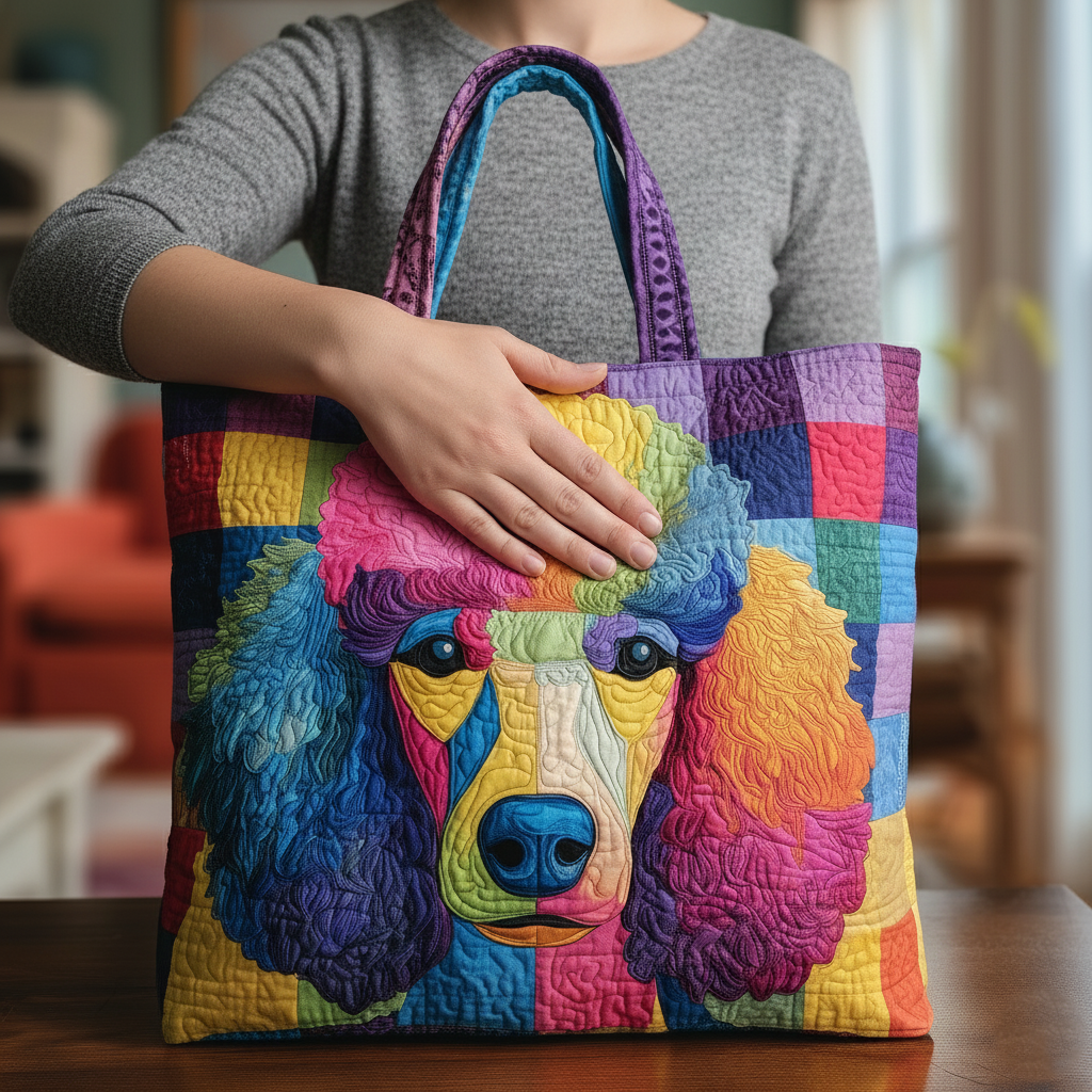Poodle Quilted Tote Bag GFTOTG79