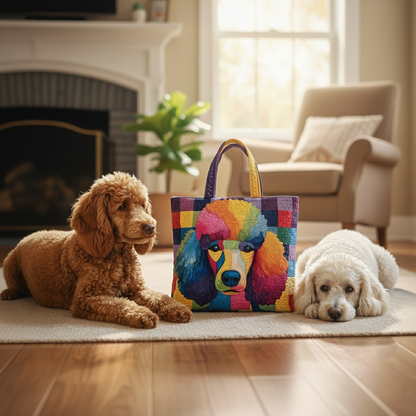 Poodle Quilted Tote Bag GFTOTG79