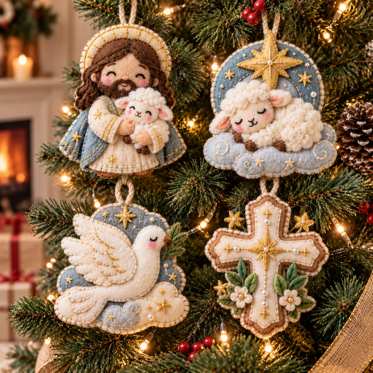 Christian Faith Felt Ornament Gift Set GFTOMA14787