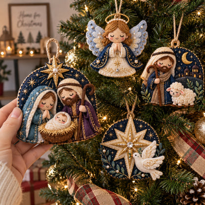 Nativity Faith Felt Ornament Gift Set GFTOMA14789