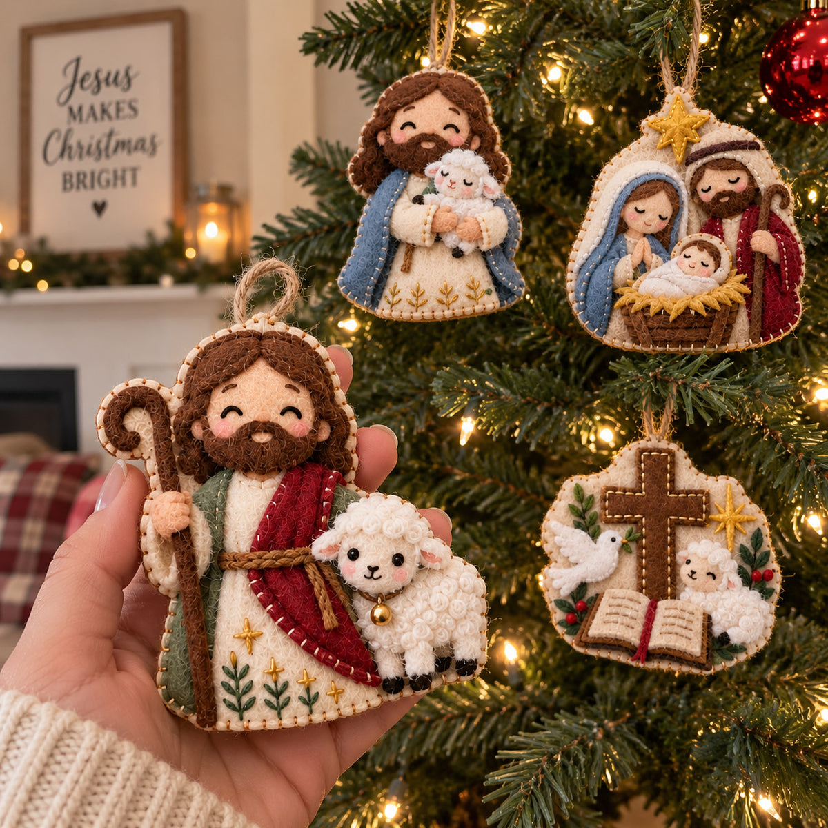 Jesus Nativity Felt Ornament Gift Set GFTOMA14790