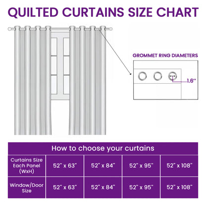 Twin Flames Quilted Curtains GFTOTG3433