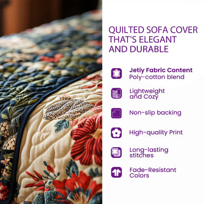 Golden Queens Quilted Sofa Cover GFTOHD14232