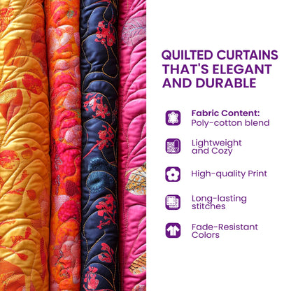 Stained Butterfly Quilted Curtains GFTOQM3855