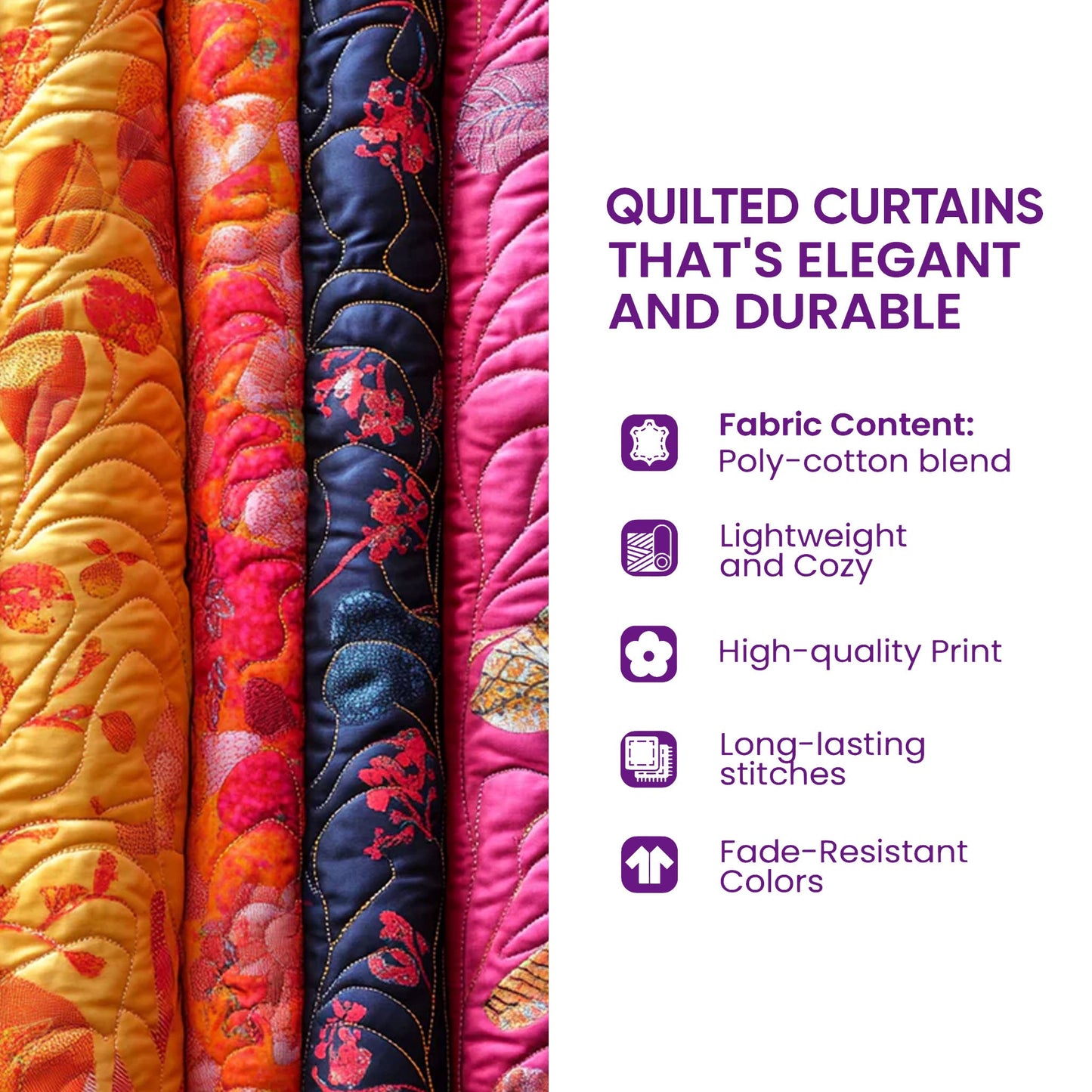 Solar Lunar Quilted Curtains GFTOQM3471