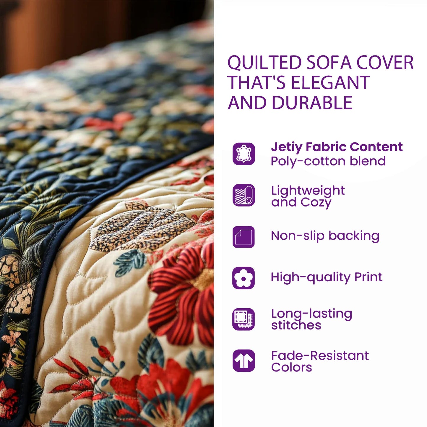 Charming Frenchie Quilted Sofa Cover GFTOTP17736