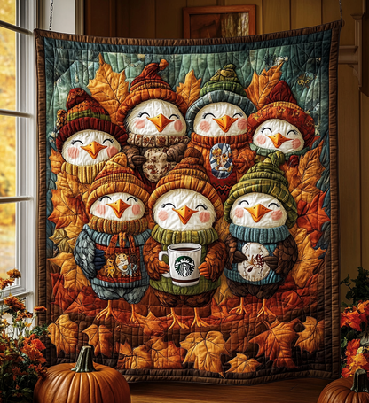 Autumn Happy Turkey Quilted Blanket NKL039