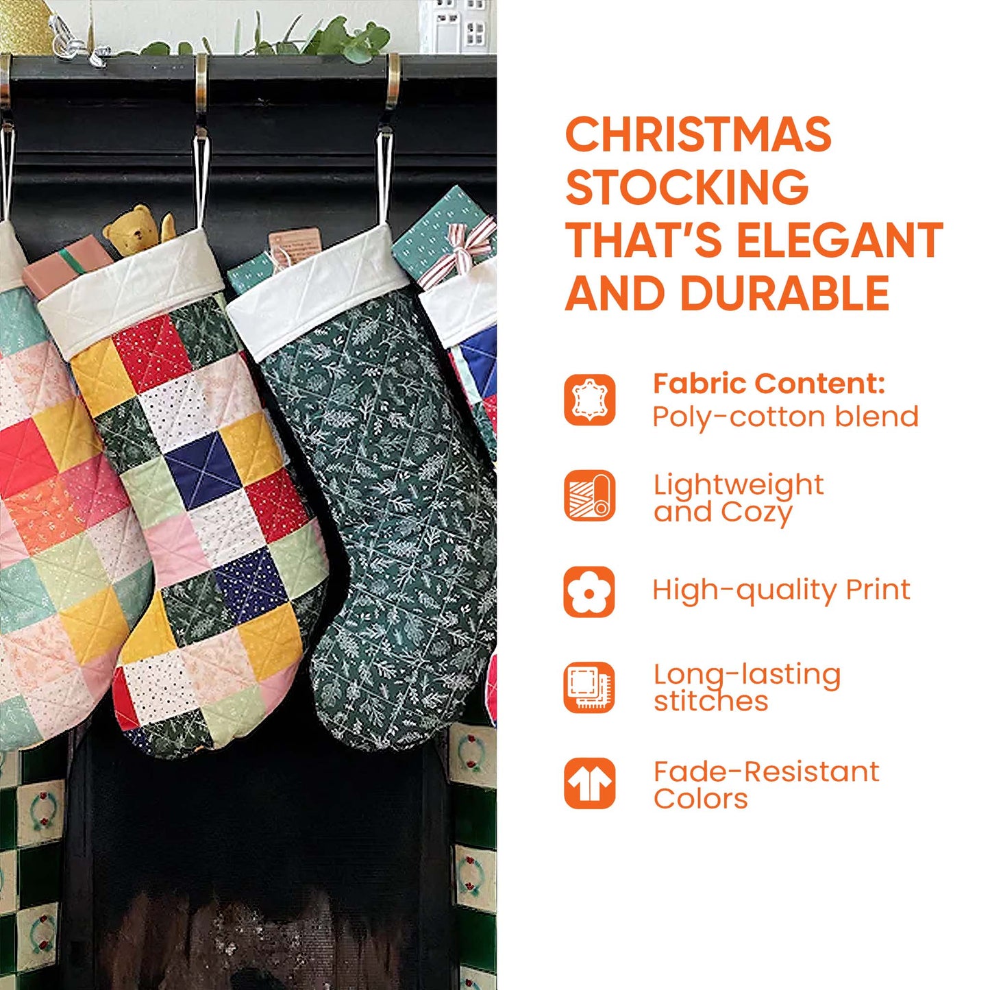 Festive Fairway QTCUZ Quilted Christmas Stocking GFTOTL4583