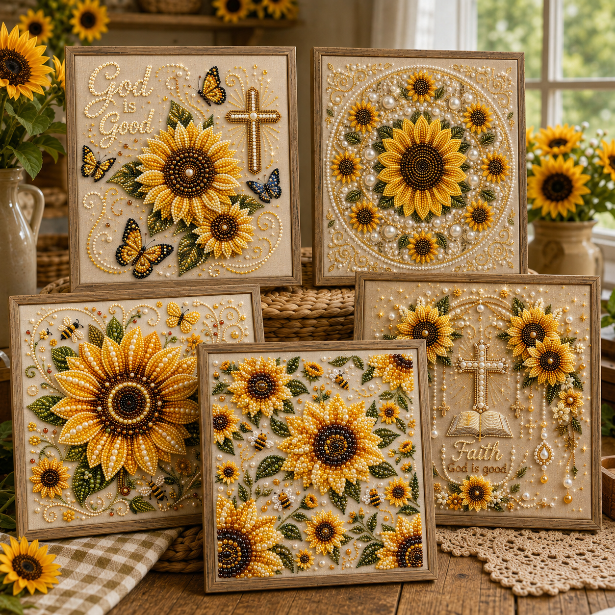 🔥 EARLY CHRISTMAS SALE 49% OFF - Sunflower Blessings DIY Diamond Pearl Art Kit GFTOHNL3143