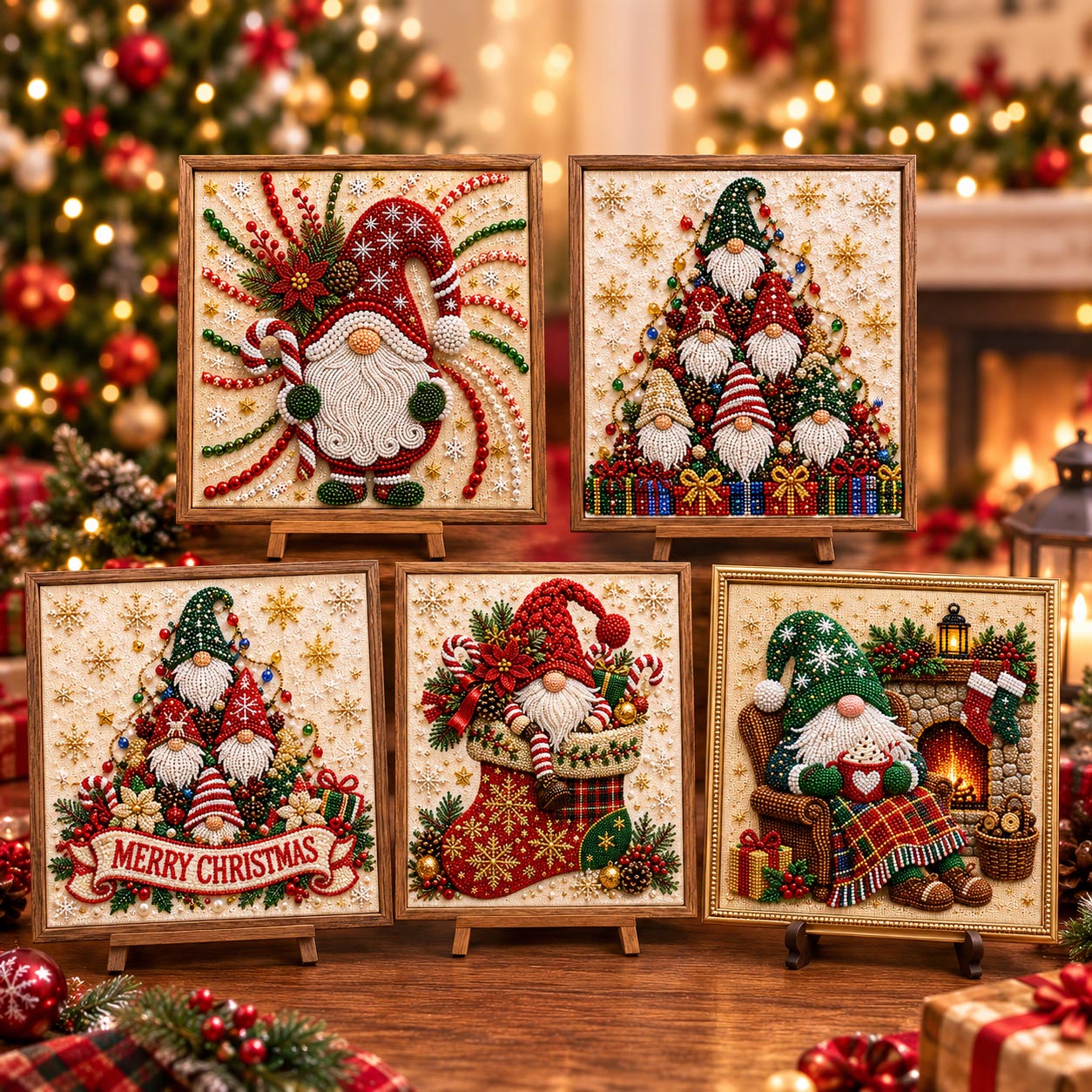 🔥 EARLY CHRISTMAS SALE 49% OFF - Christmas Gnomes DIY Diamond Pearl Art Kit GFTOTP21401