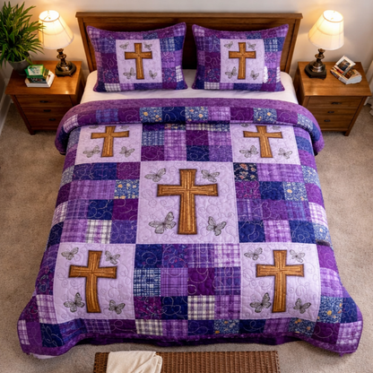 Faithful Sunrise 3-Piece Quilted Bedding Set GFTOTP16980